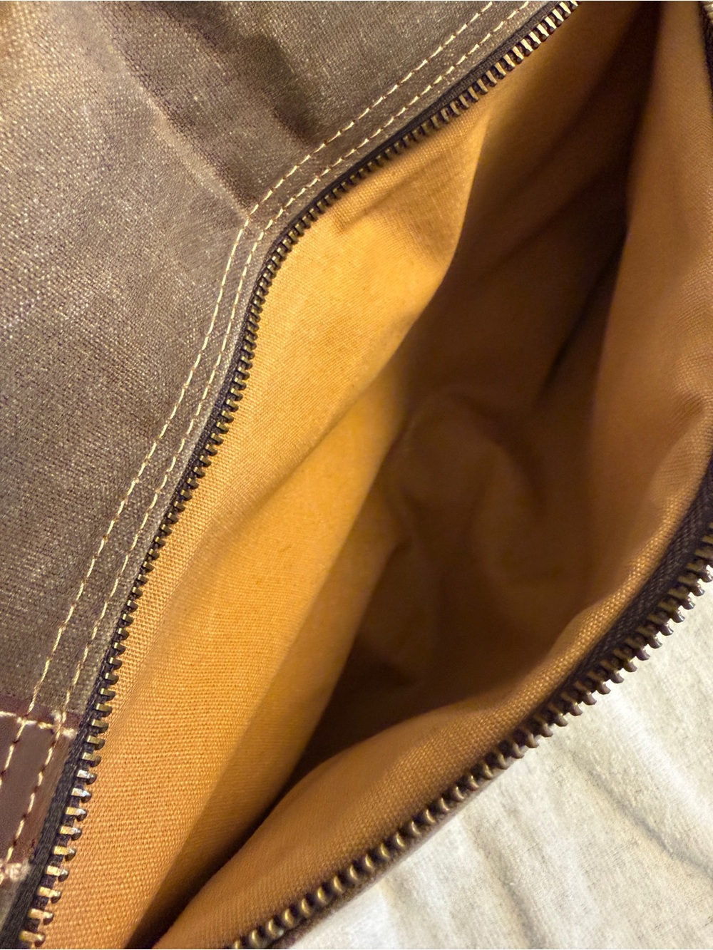 Vintage ZB Messenger Bag waterproof canvas and leather - Picture 10 of 12